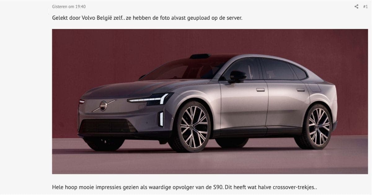 Volvo ES90 läcker innan premiären – bild 1 av 1
