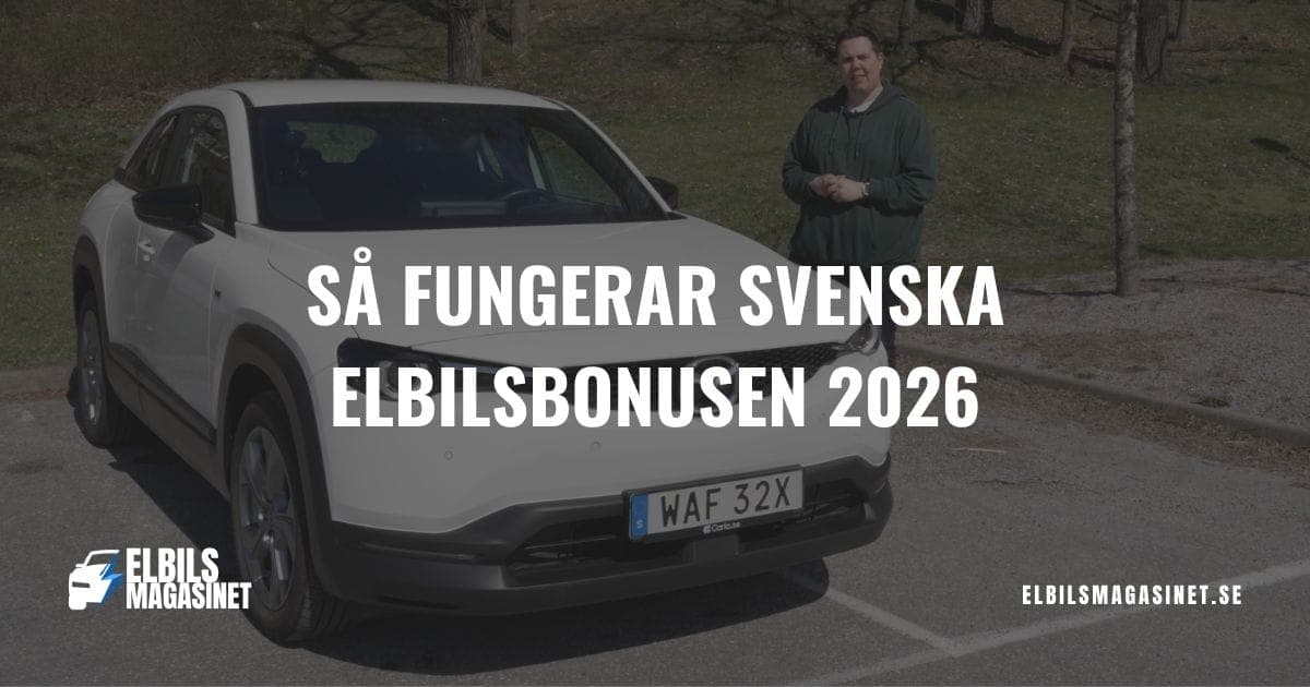 Så fungerar elbilsbonusen i Sverige 2026 – bild 1 av 1