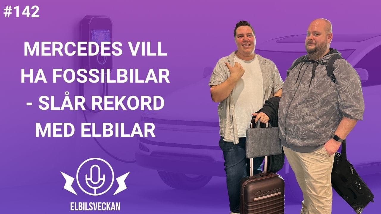 Avsnitt 142 – Mercedes vill ha fossilbilar – slår rekord med elbil – bild 1 av 1