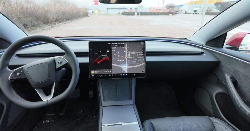 Interiör i Tesla Model 3